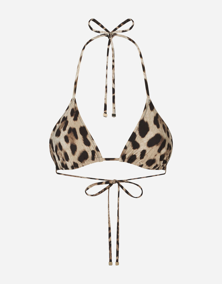 Dolce & Gabbana Leopard-print triangle bikini top 멀티 컬러 O1A00JONO11