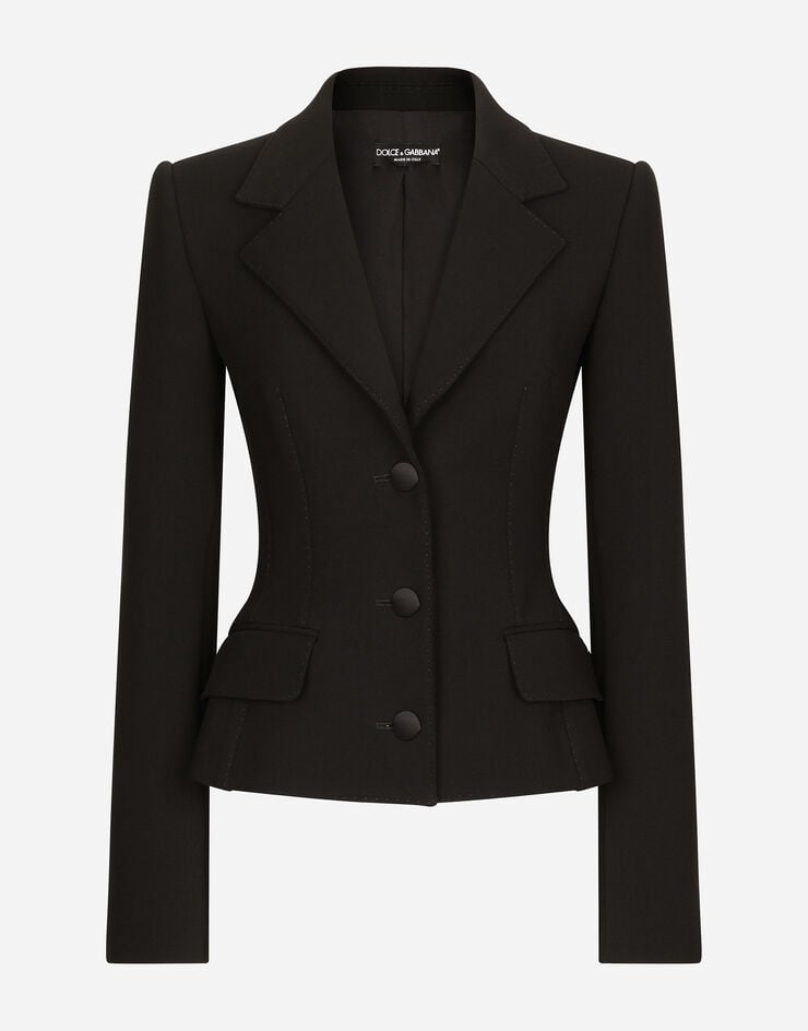 Single-breasted wool Dolce jacket in Black for Women | Dolce&Gabbana®