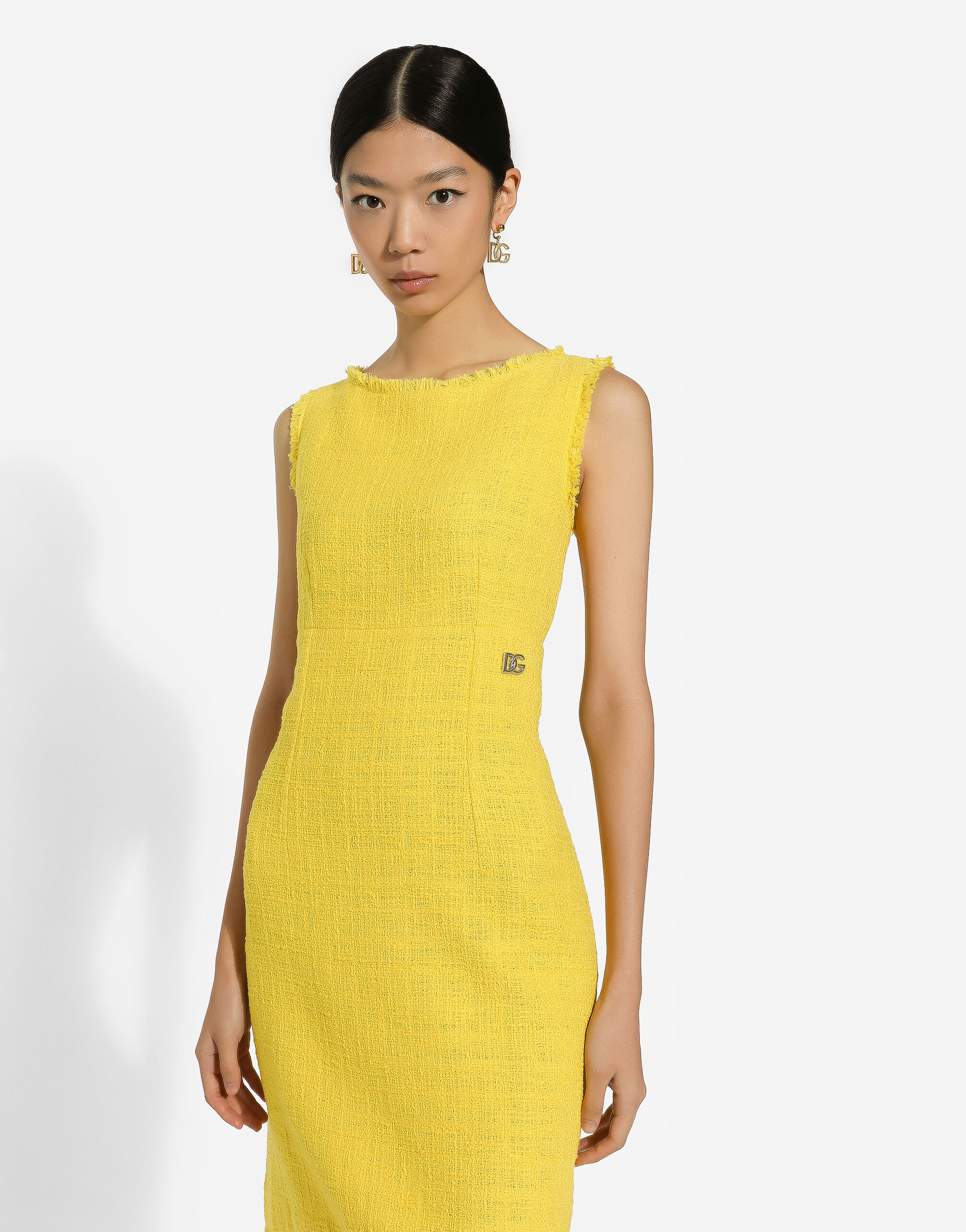 Yellow Tweed Dress