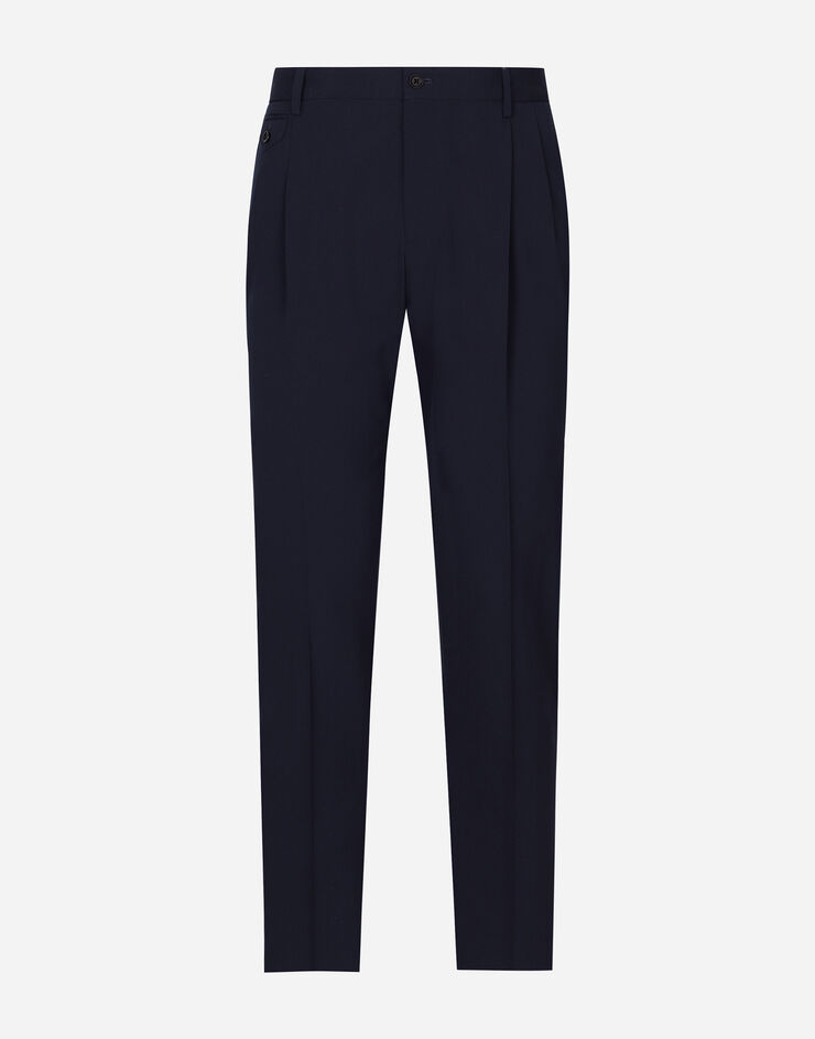 Dolce & Gabbana Tailored stretch twill pants Blue GY6UETFUBBQ