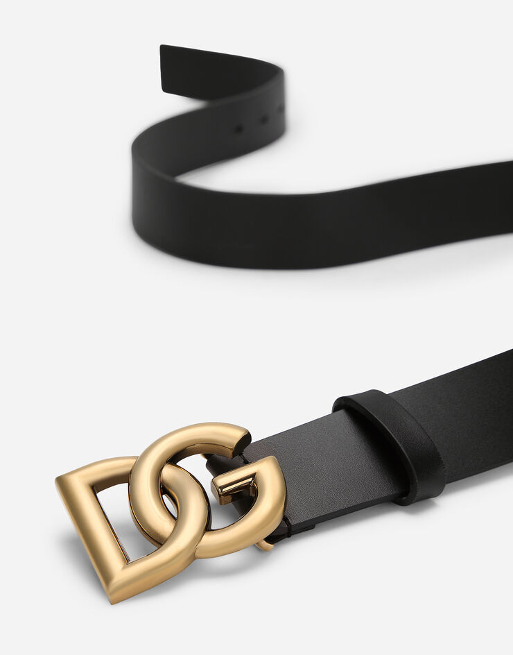 Dolce & Gabbana Lux leather belt with crossover DG logo buckle разноцветный BC4644AX622
