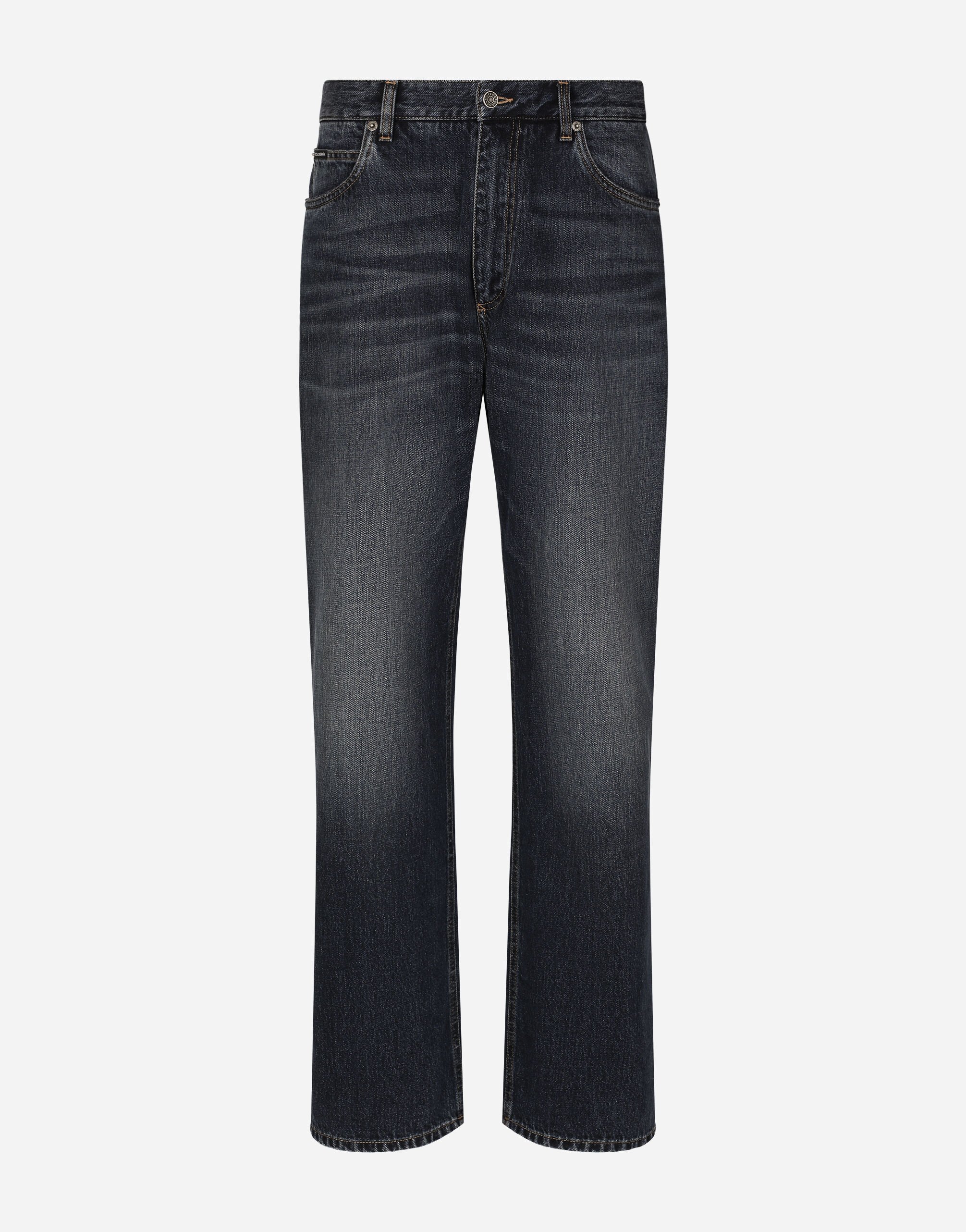 Oversize blue washed denim jeans in Blue for | Dolce&Gabbana® US