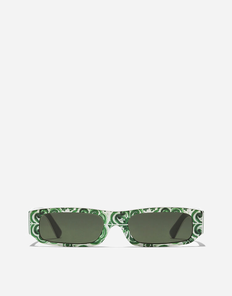 Dolce & Gabbana Lunettes de soleil Maiolica Verde Majoliques vertes VG400MVP671