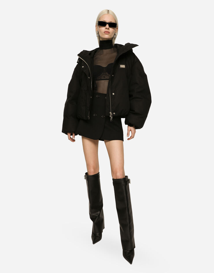 Dolce & Gabbana Short nylon jacket Black F9R12TGDBVL