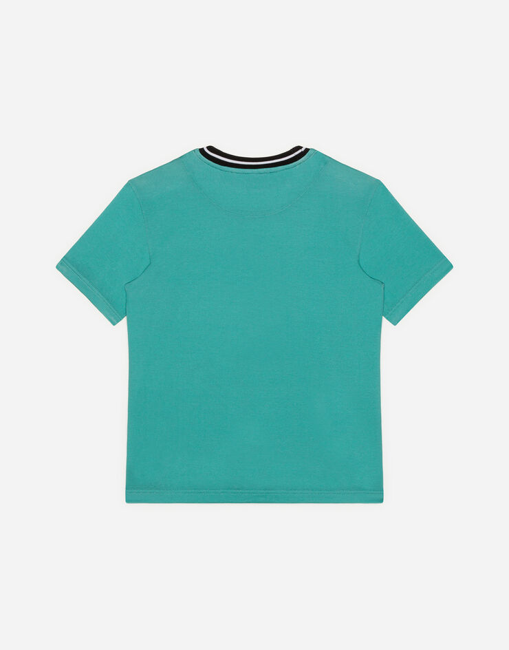 Dolce & Gabbana Jersey t-shirt with boat print GREEN L4JT9AG7VTB