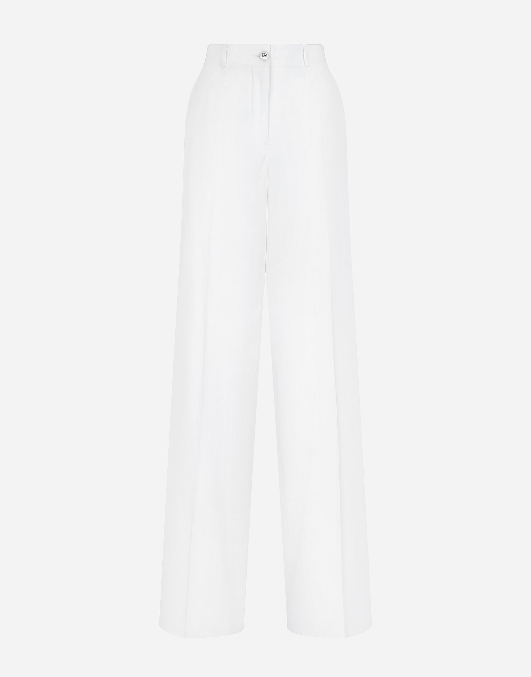 Dolce & Gabbana Flared cotton gabardine pants Print F6GAZTHS5Q0