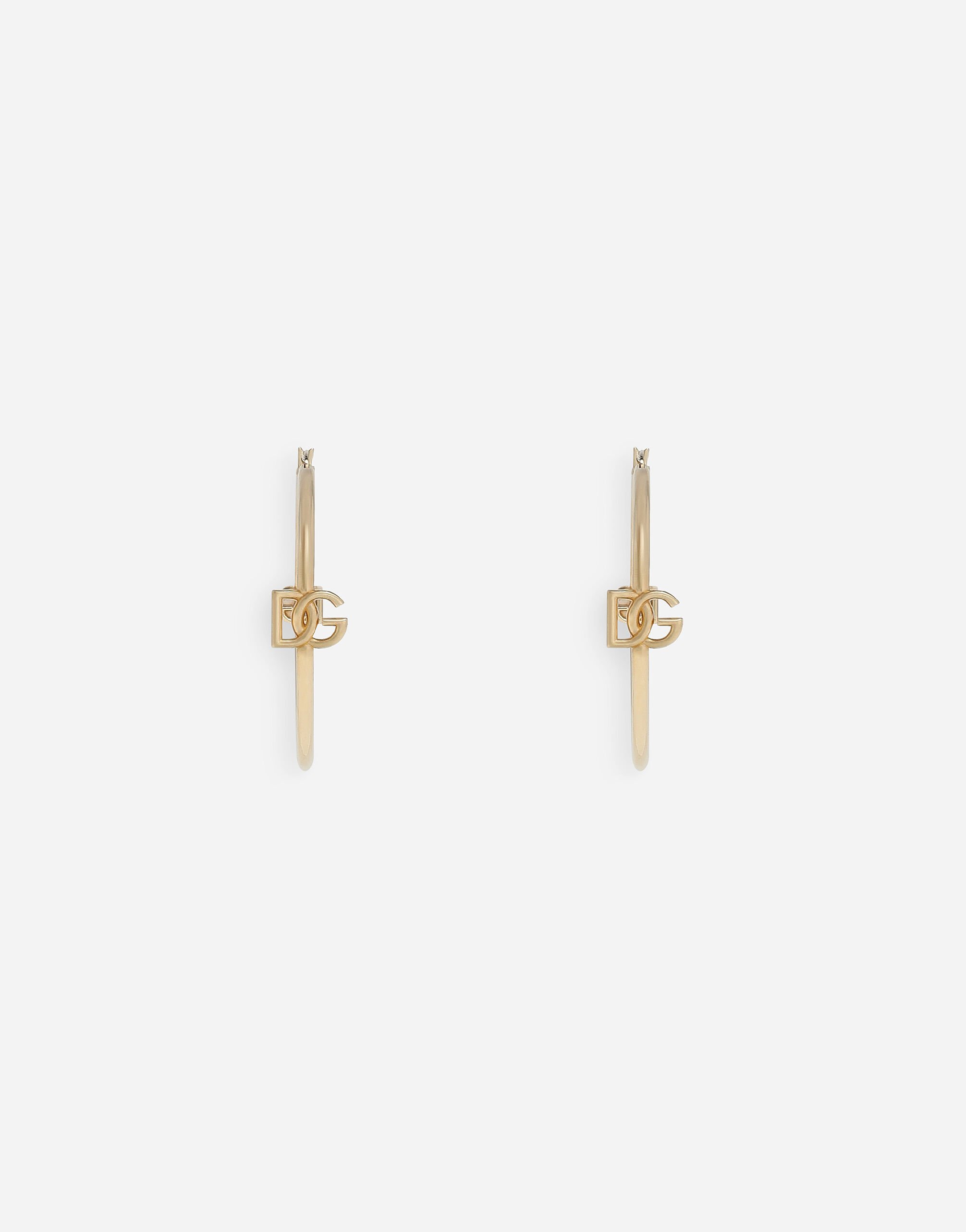 Dolce&Gabbana Creole earrings with DG logo Gold WBP6C1W1111