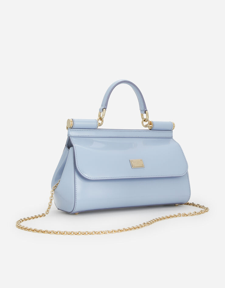 Dolce & Gabbana Sac à main Sicily moyen format allongé Bleu Clair BB7652A1037