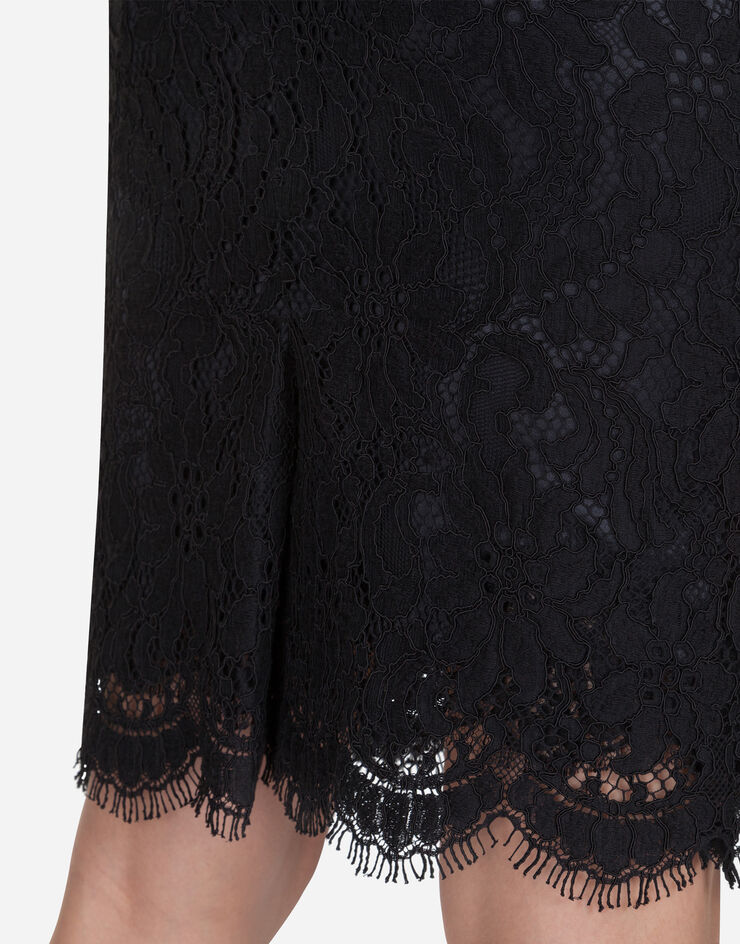 Dolce & Gabbana Lace pencil skirt Black F4A2PTHLMCK