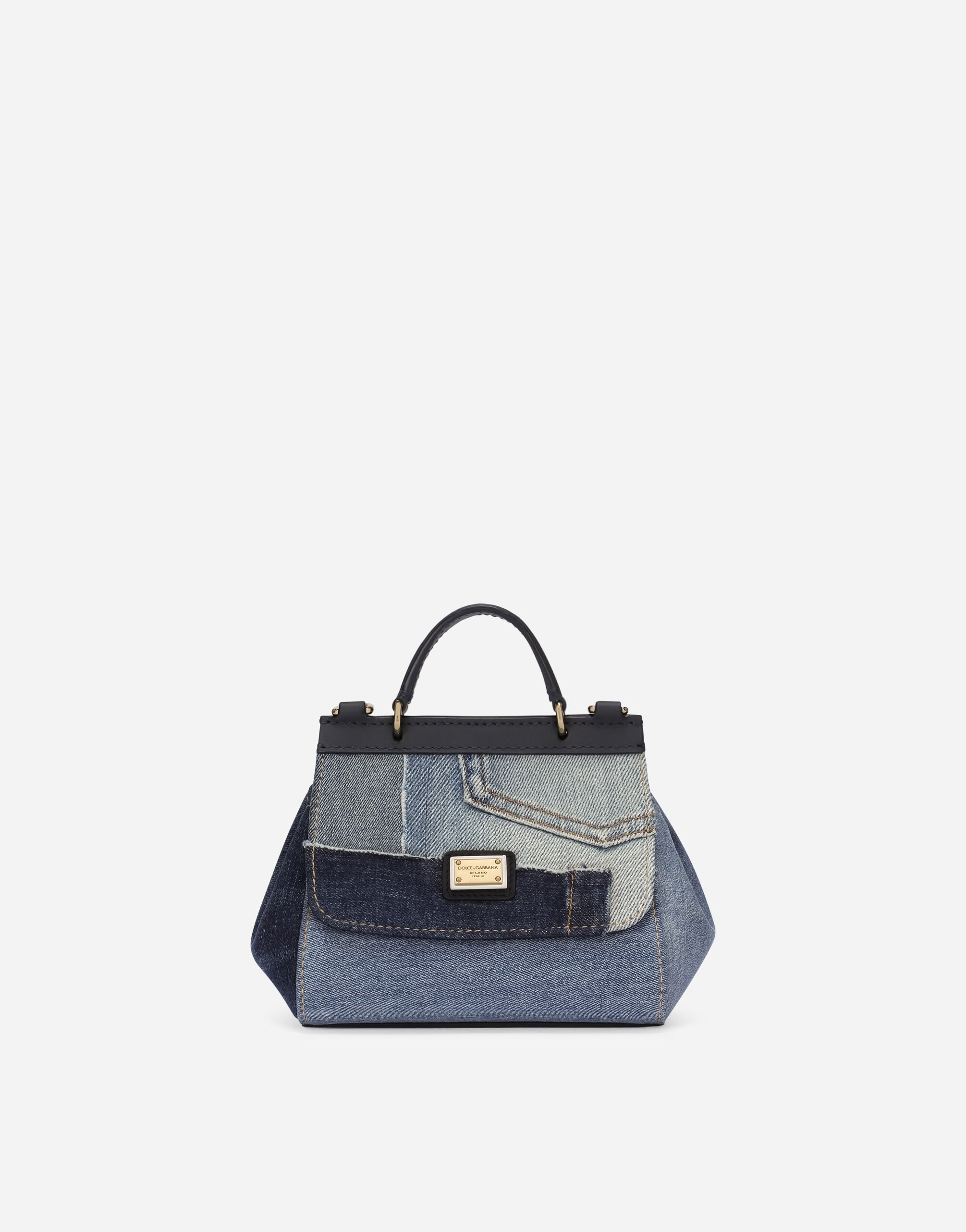 Denim patchwork mini Sicily bag in Blue for | Dolce&Gabbana® US