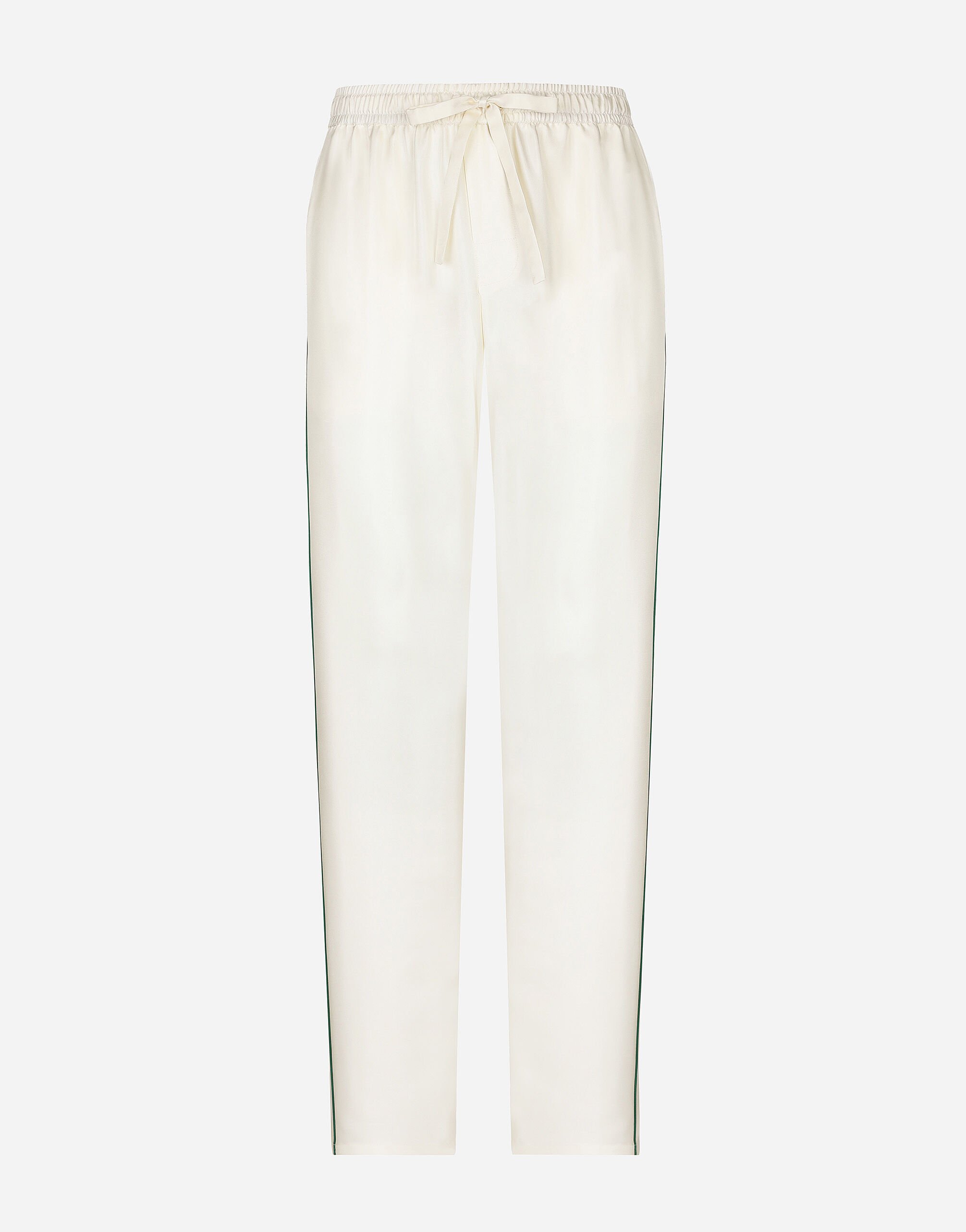 Dolce & Gabbana Silk jogging pants with DG embroidery Print GVRMATHI1SV