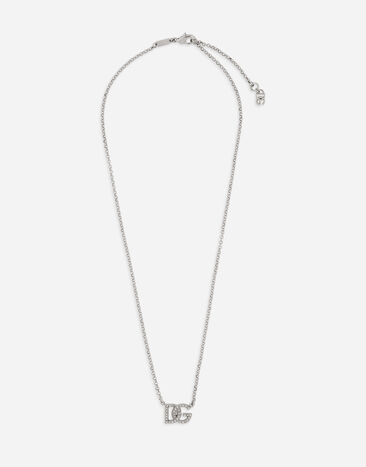 Dolce & Gabbana Chain necklace with DG logo Silver WNP1L2W1111