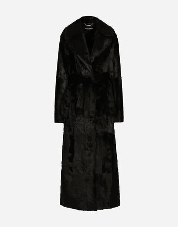 ${brand} Goatskin coat with belt ${colorDescription} ${masterID}