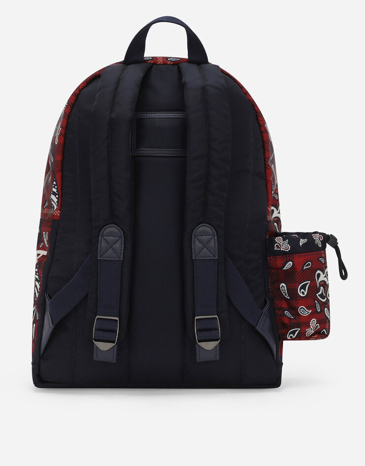 Dolce & Gabbana Rucksack aus Nylon mit Bandana-Print Drucken EM0139AW426