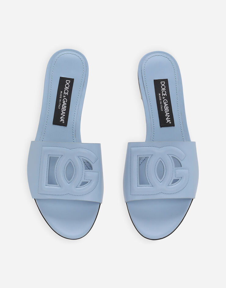 Dolce & Gabbana Calfskin sliders Light Blue CQ0436AY329