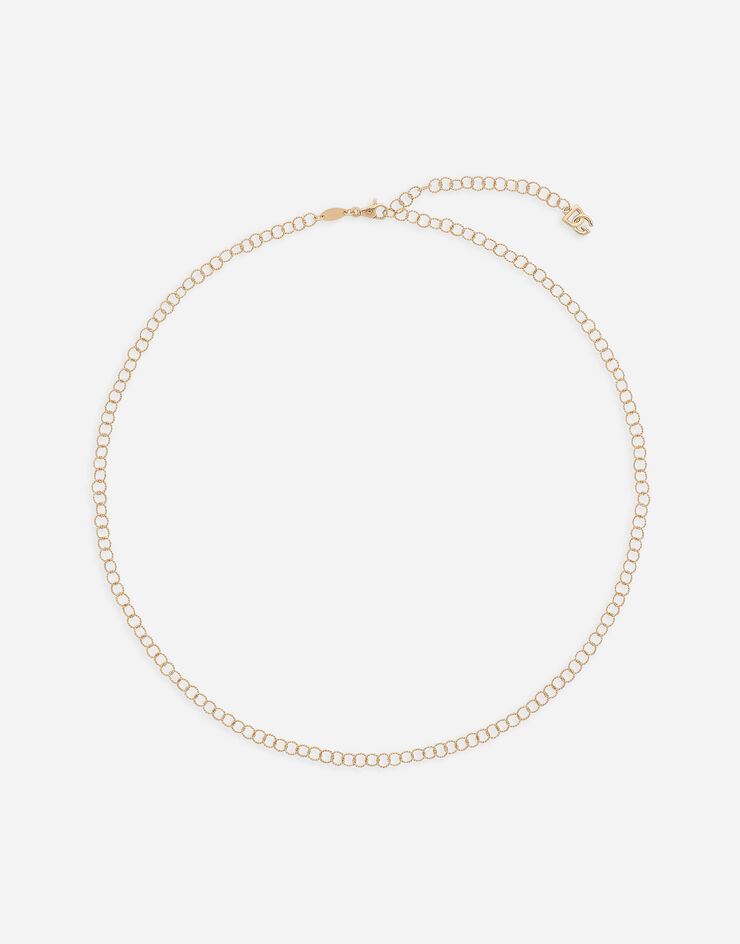 Dolce & Gabbana Twisted wire chain necklace in yellow gold 18Kt Gold WAQB3GWYEDG