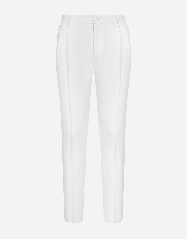 Dolce & Gabbana Pantalón clásico de lana Blanco GY6UETFU27J