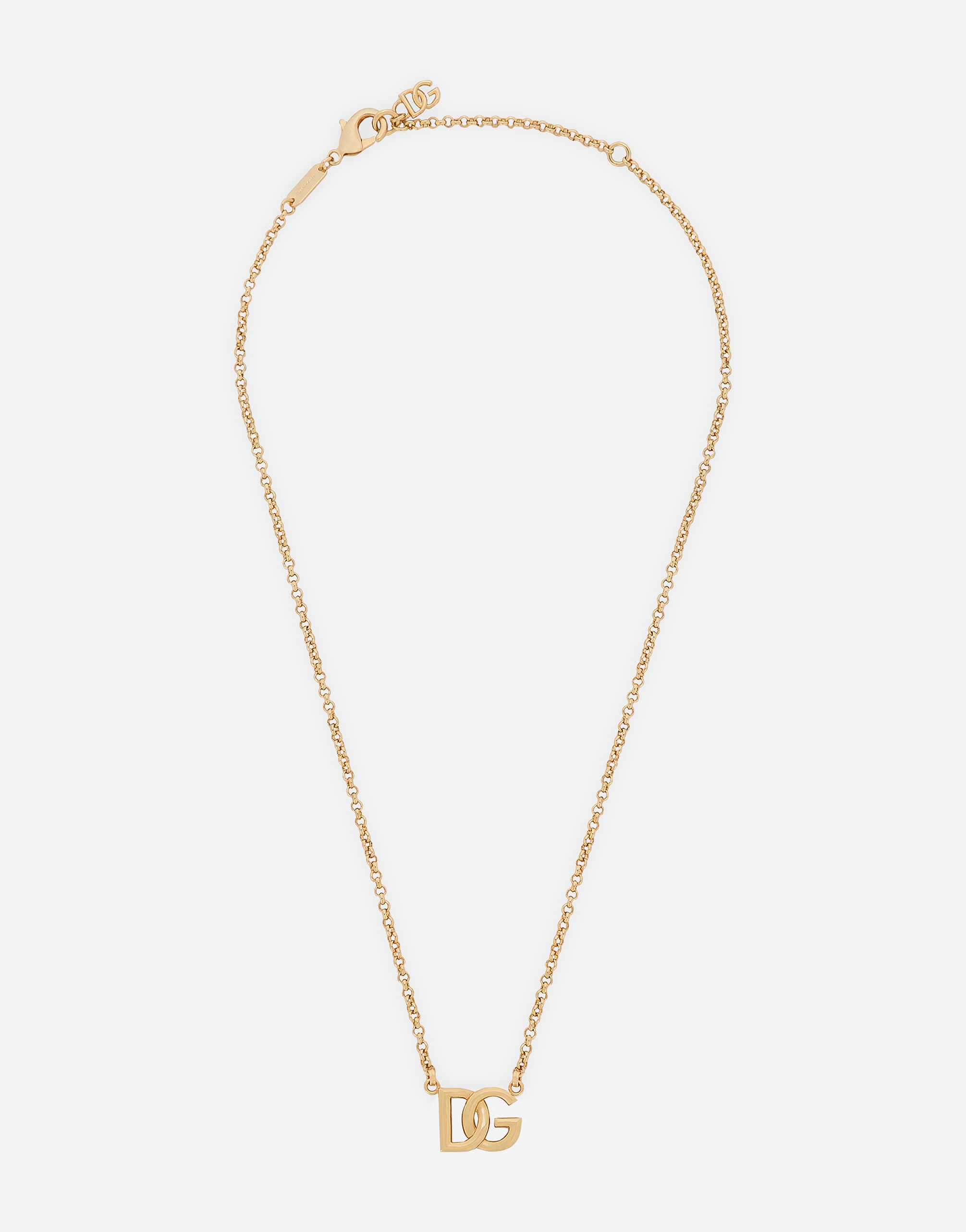 Dolce & Gabbana Fine link necklace with DG logo Gold BB7287AY828