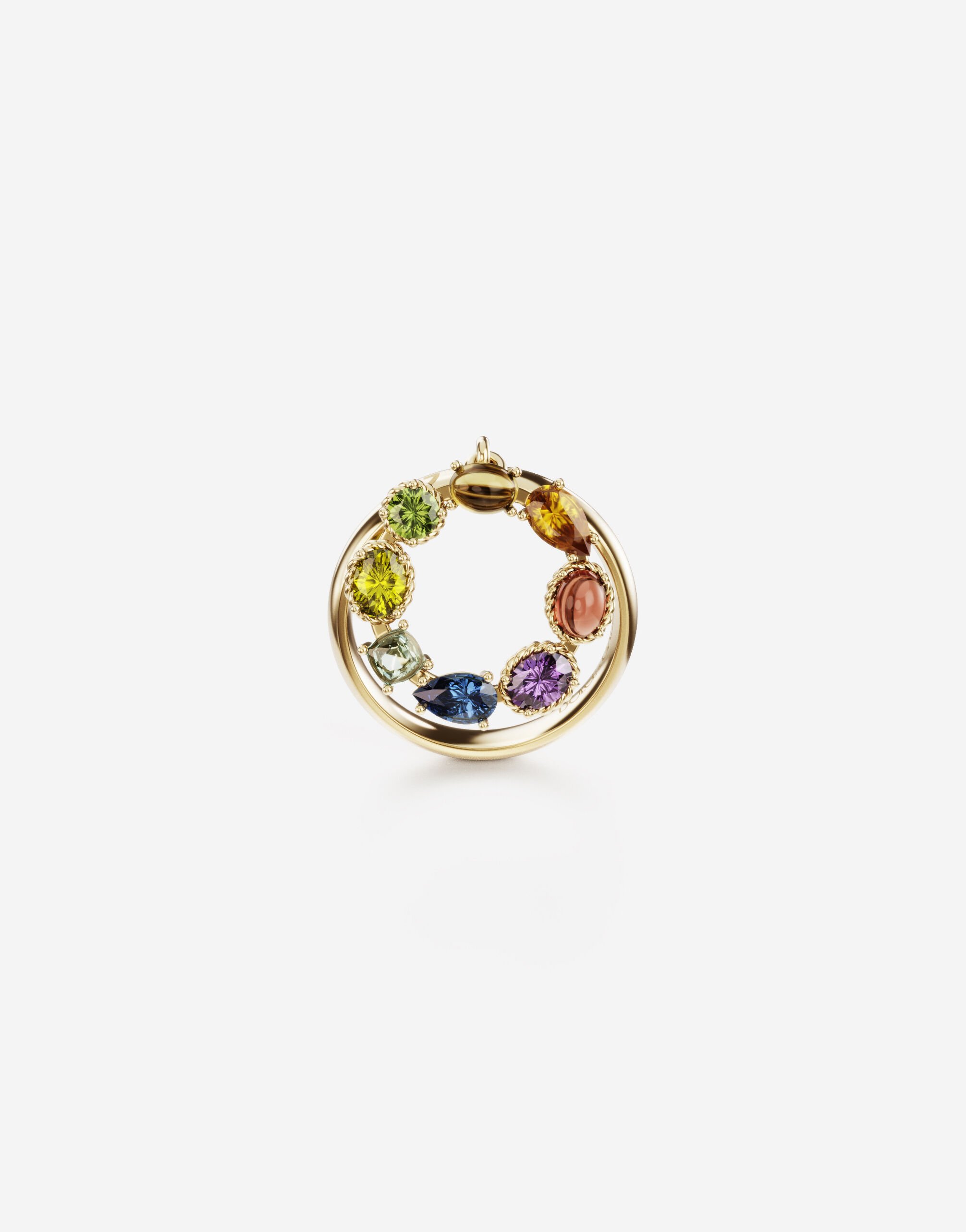 Dolce & Gabbana Ring Rainbow alphabet O aus gelbgold mit mehrfarbigen edelsteinen Gold WRQA1GWQC01