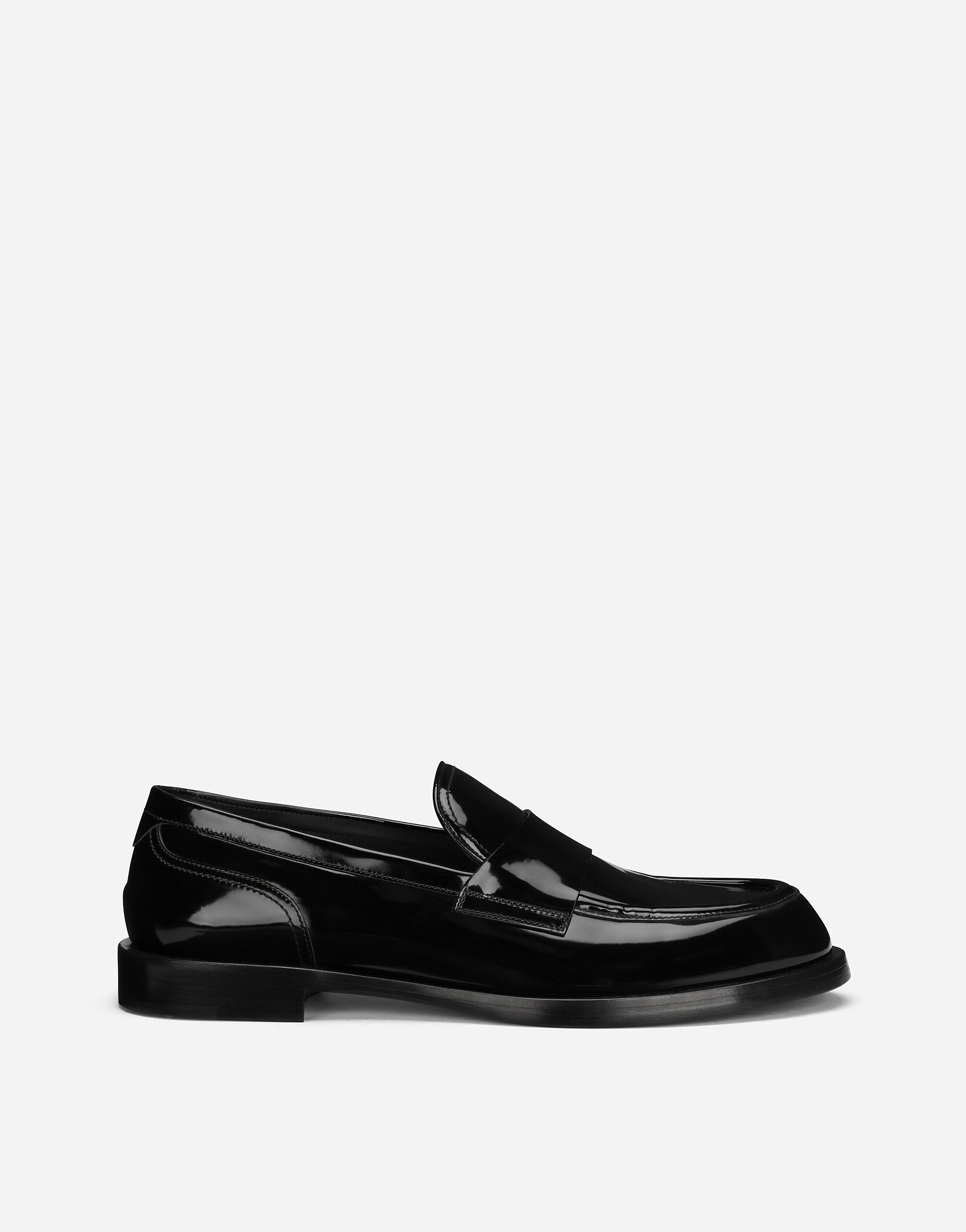 Dolce & Gabbana حذاء لوفر من جلد عجل مصقول أسود G2RR4TFLSIM