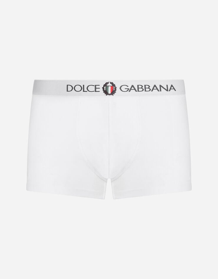Boxers in stretch cotton in WHITE for Men