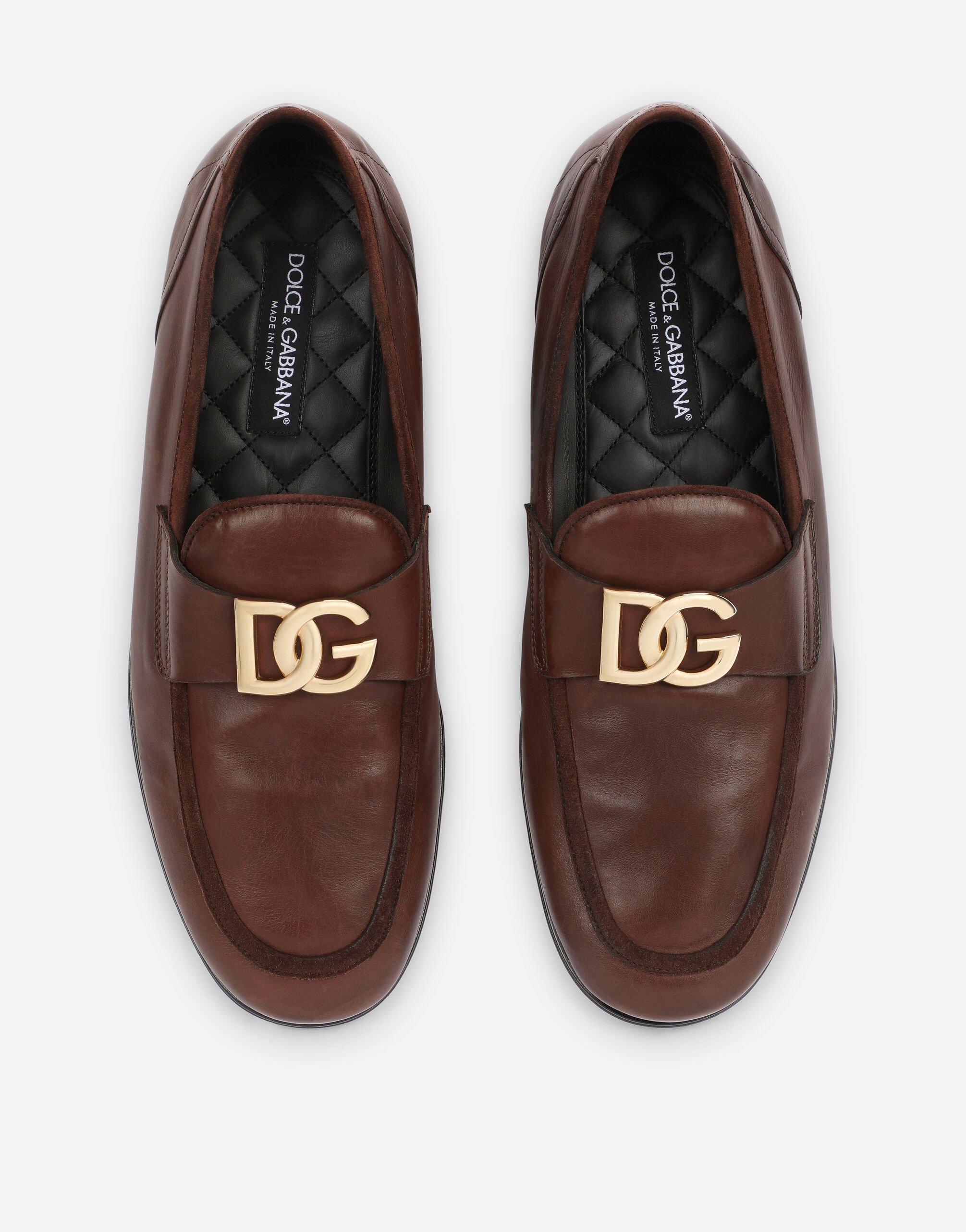 ブラウンのメンズ Calfskin slippers | Dolce&Gabbana®