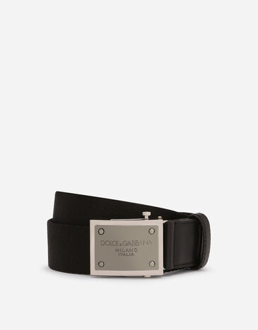 Dolce & Gabbana Bandgürtel mit Logoplakette Silber BC4804AO730
