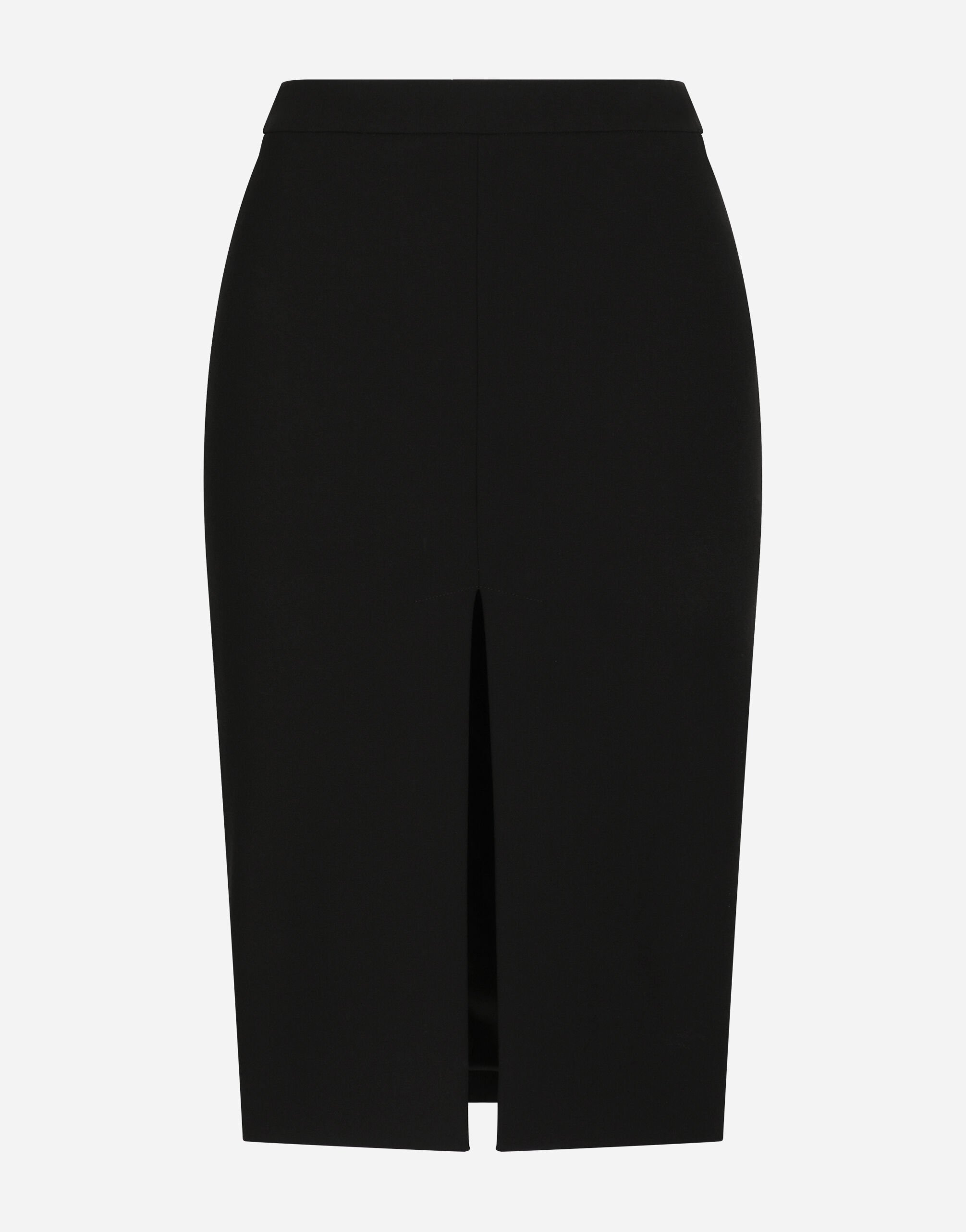 ${brand} Wool midi pencil skirt with front slit ${colorDescription} ${masterID}