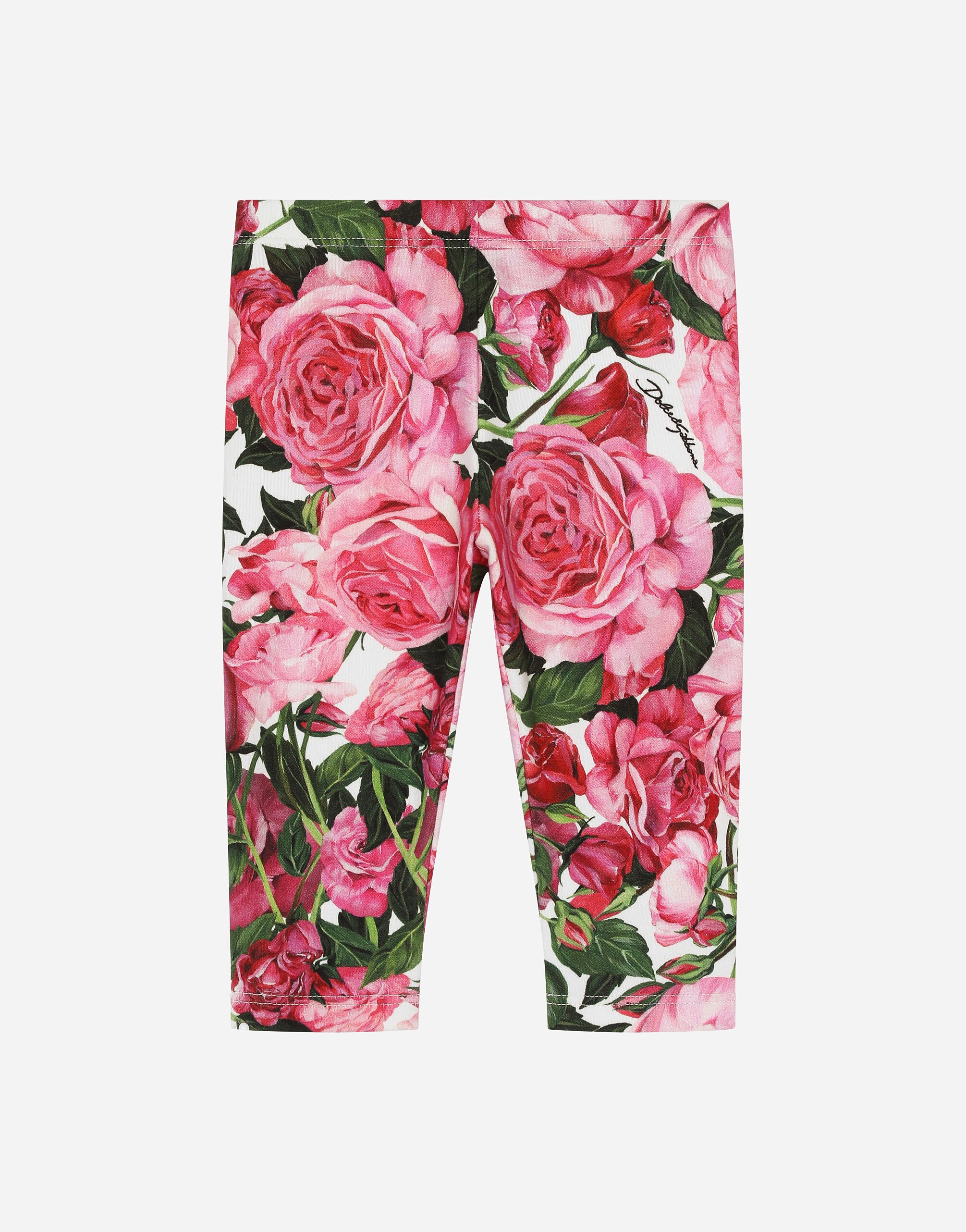 ${brand} Interlock leggings with rose print over a white background ${colorDescription} ${masterID}
