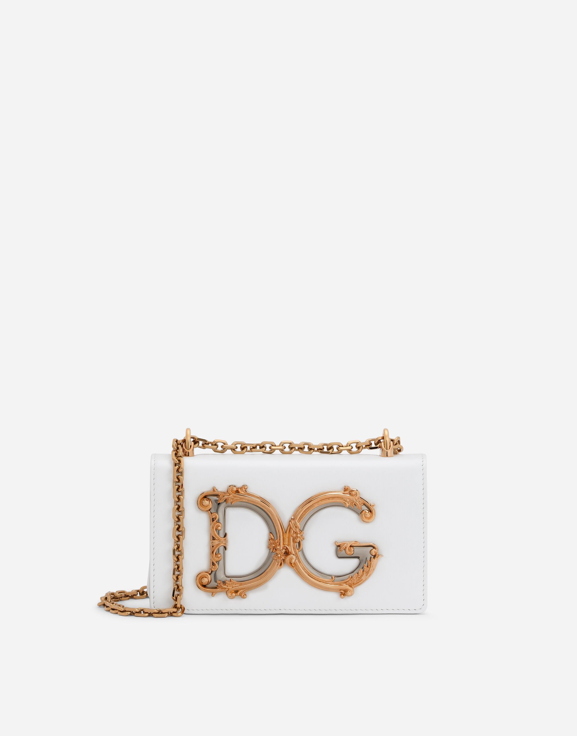 Dolce & Gabbana Calfskin DG Girls phone bag Fuchsia BI1265A1001