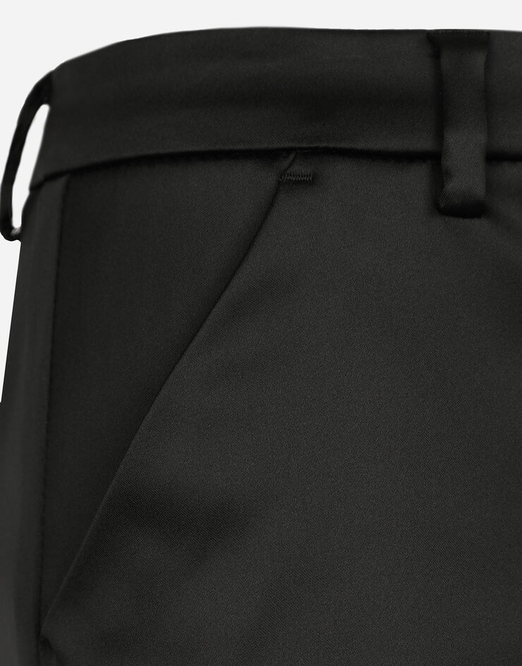 Dolce & Gabbana Pantaloncino corto in raso Nero FTC4LTFURHM