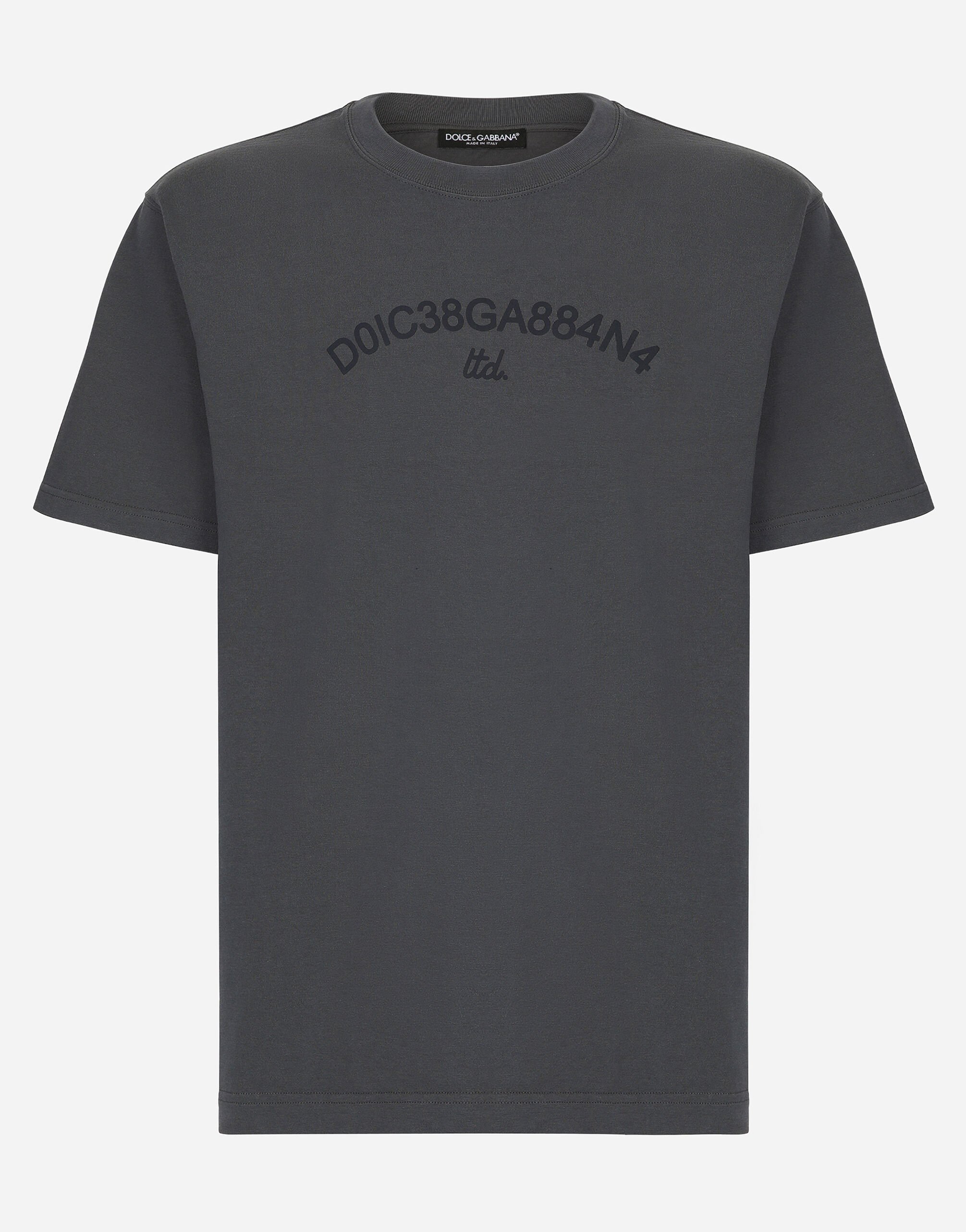 ${brand} Cotton T-shirt with Dolce&Gabbana logo ${colorDescription} ${masterID}