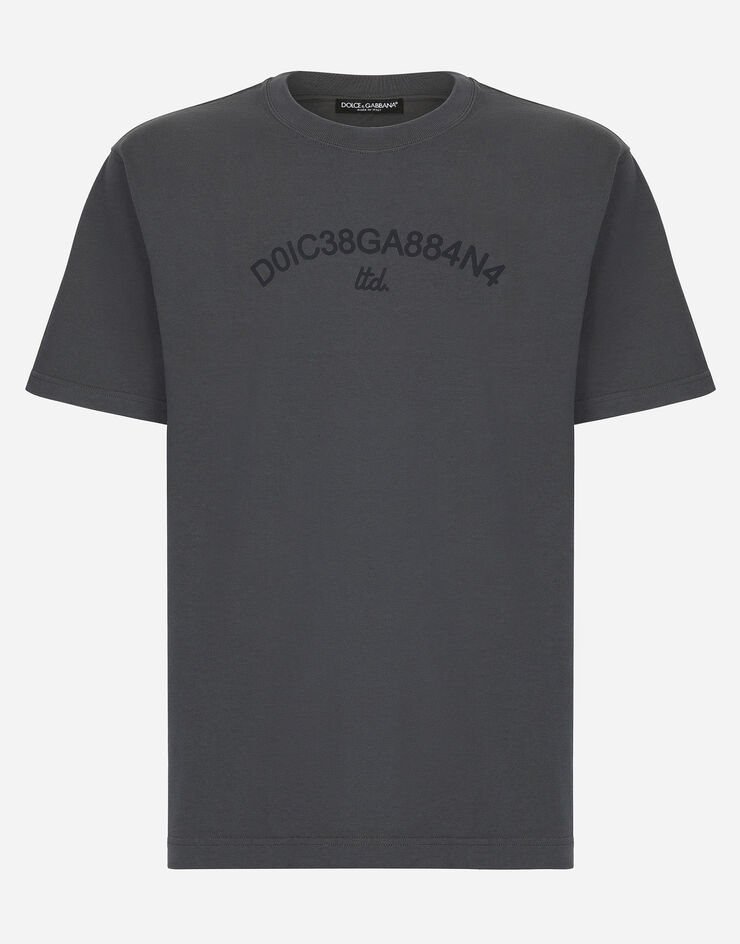 Dolce & Gabbana T-shirt en coton à logo Dolce&Gabbana Gris G8PN9TG7M3K