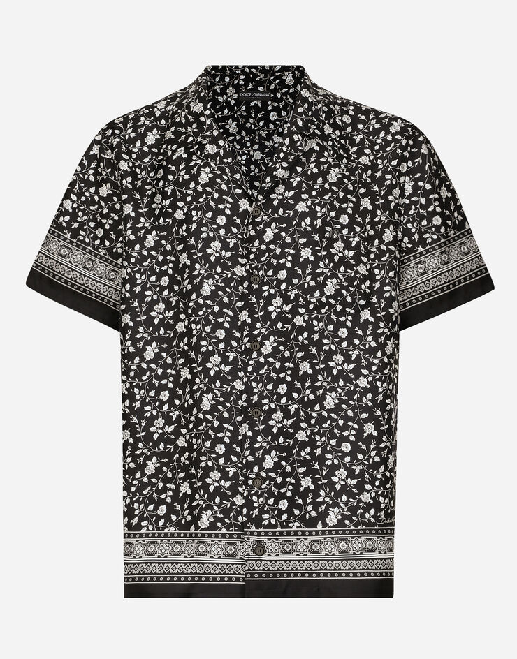 Dolce & Gabbana ネクタイプリント シルクツイル アロハシャツ Print G5JH9THI1T8