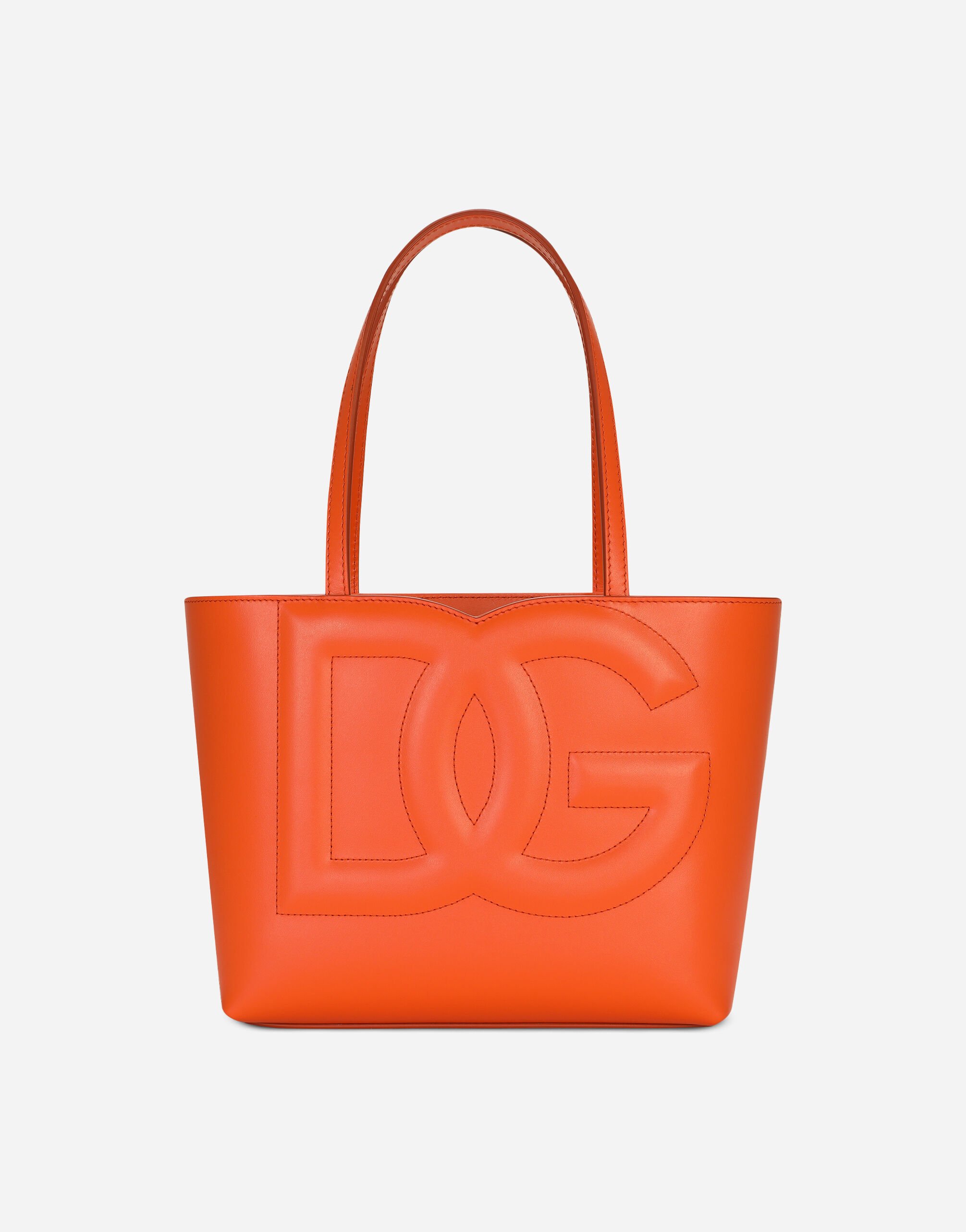 ${brand} Bolso shopper DG Logo Bag pequeño en piel de becerro ${colorDescription} ${masterID}