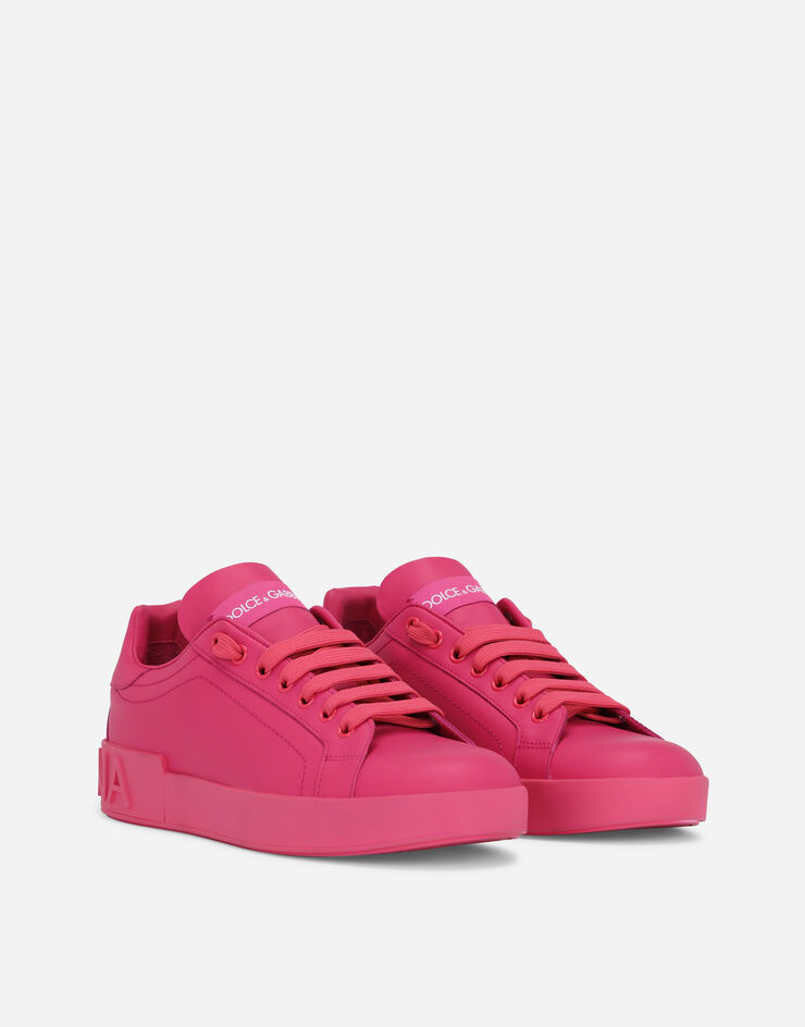Calfskin Portofino sneakers in Dolce&Gabbana® US Pink for 