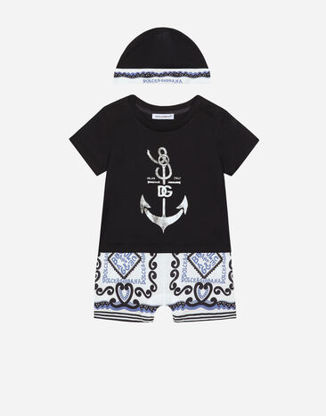 Dolce & Gabbana Set regalo 2 pezzi jersey stampa marina Stampa L1JO7AG7NVD