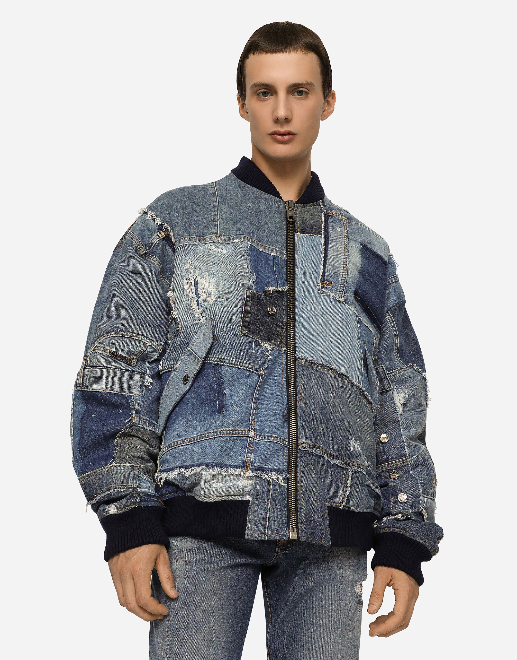 Multi-Layered Panels Denim Jacket | Hype Streetwear - RADPRESENT