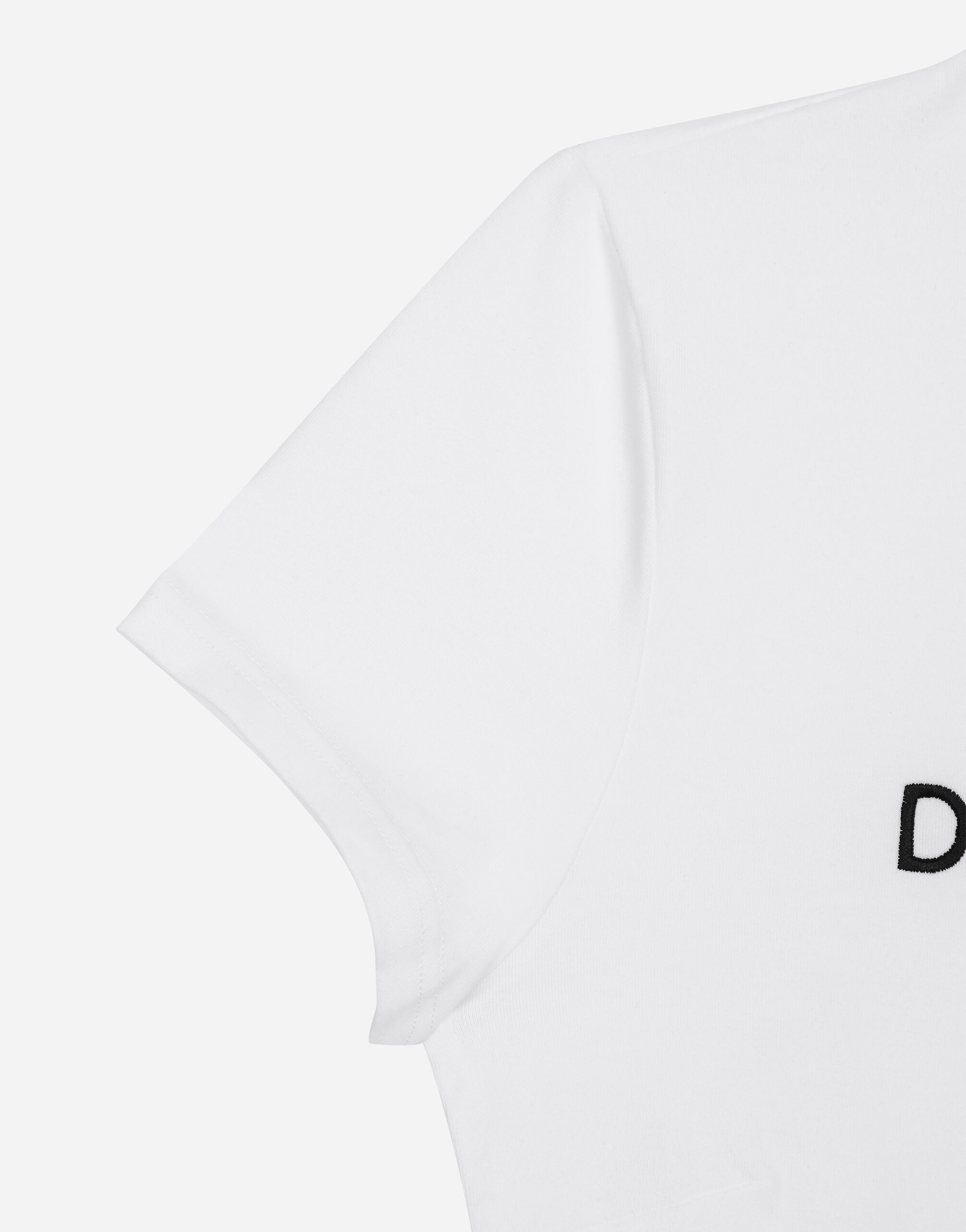 Short T-shirt with DG logo in White for | Dolce&Gabbana® US