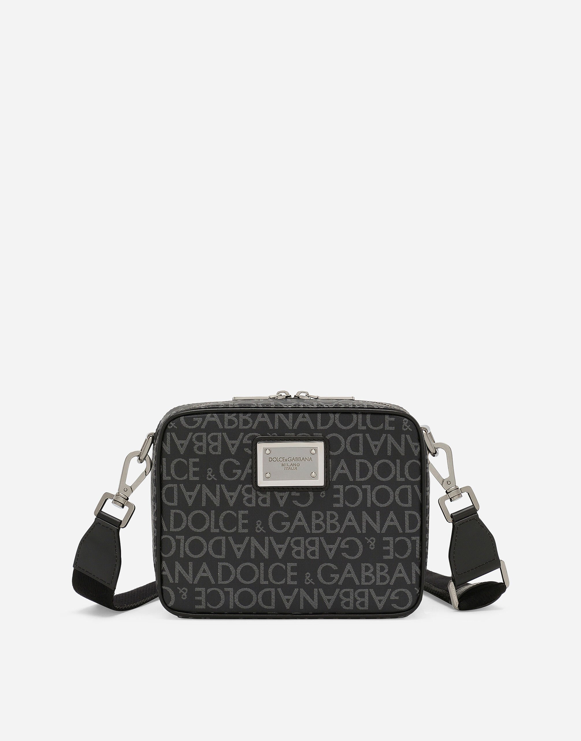 Dolce & Gabbana Umhängetasche aus beschichtetem Jacquard Braun BM3004A1275