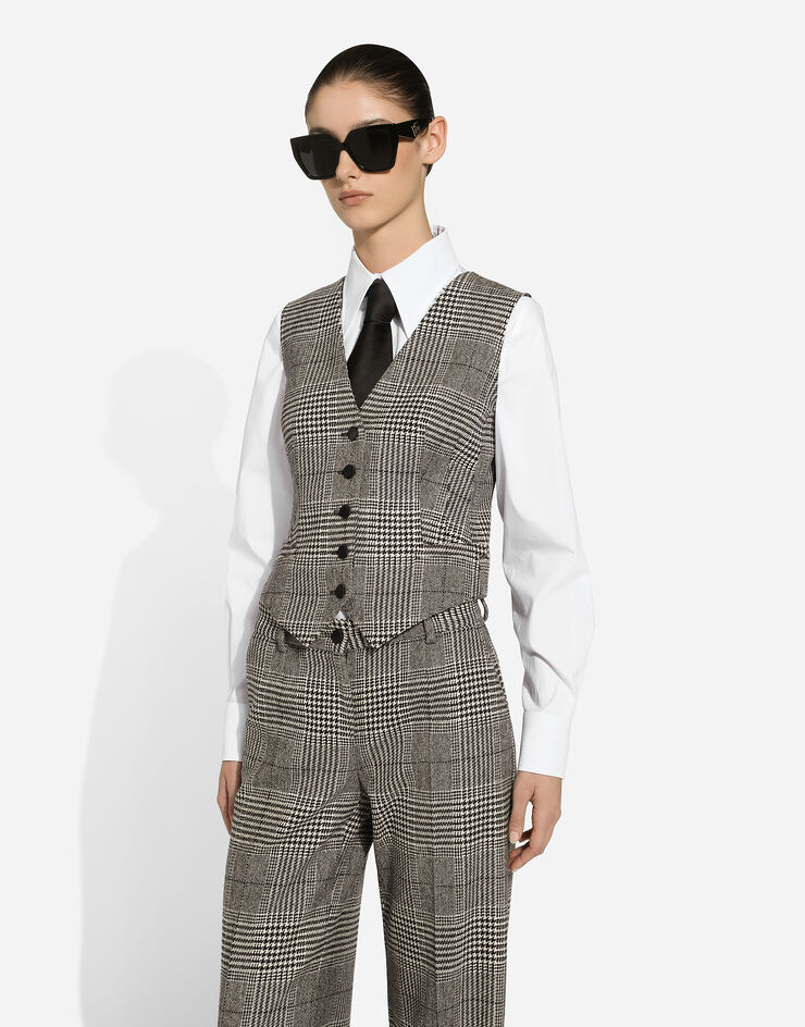 Dolce & Gabbana Glen plaid vest Multicolor F79H5TFQ2MV