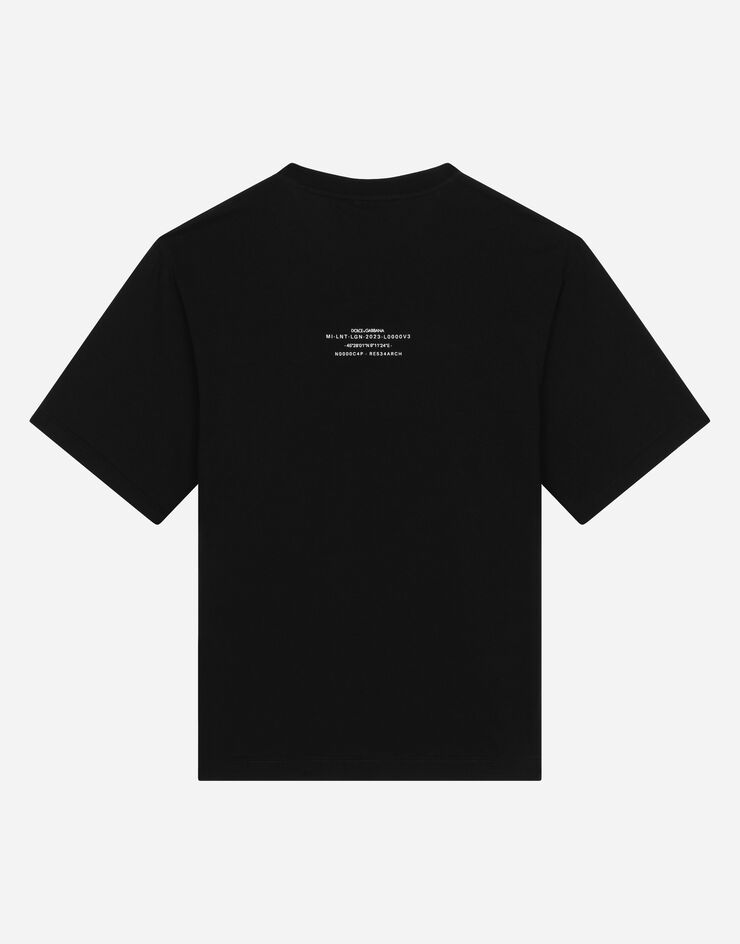 Dolce & Gabbana Camiseta de punto con logotipo DGVIB3 Negro L7JTHTG7M6P
