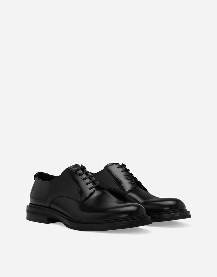 Dolce & Gabbana Derby en piel de becerro cepillada Negro A10840A1203