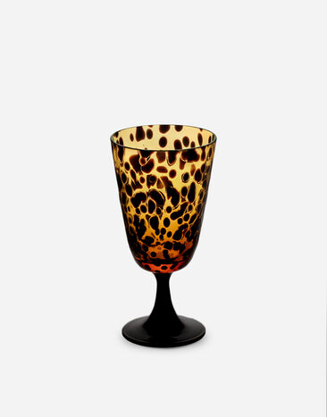 Dolce & Gabbana Hand-Blown Murano Wine Glass Multicolor TCB028TCAD1