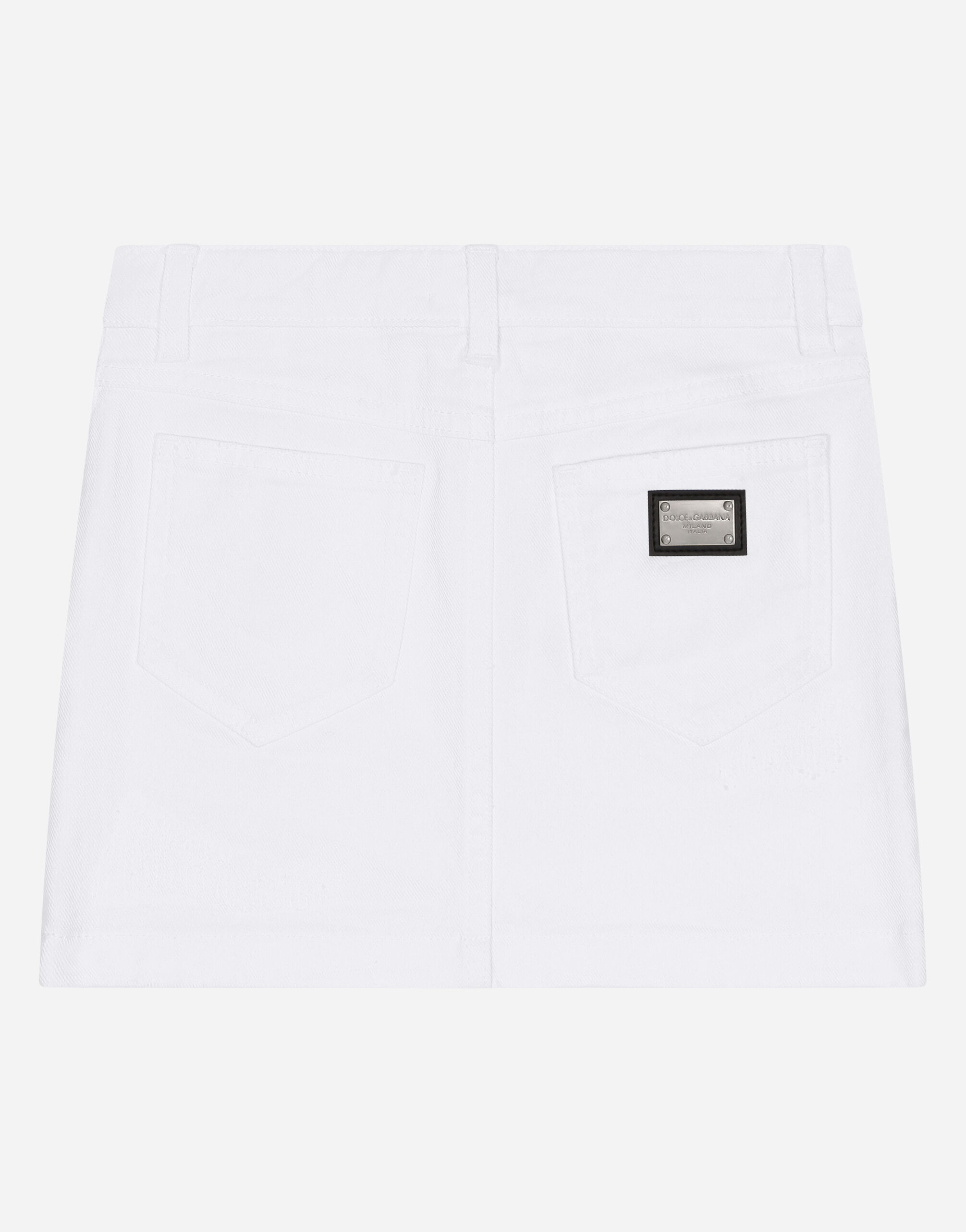 DolceGabbanaSpa 5-pocket short skirt in ripped denim female Multicolor