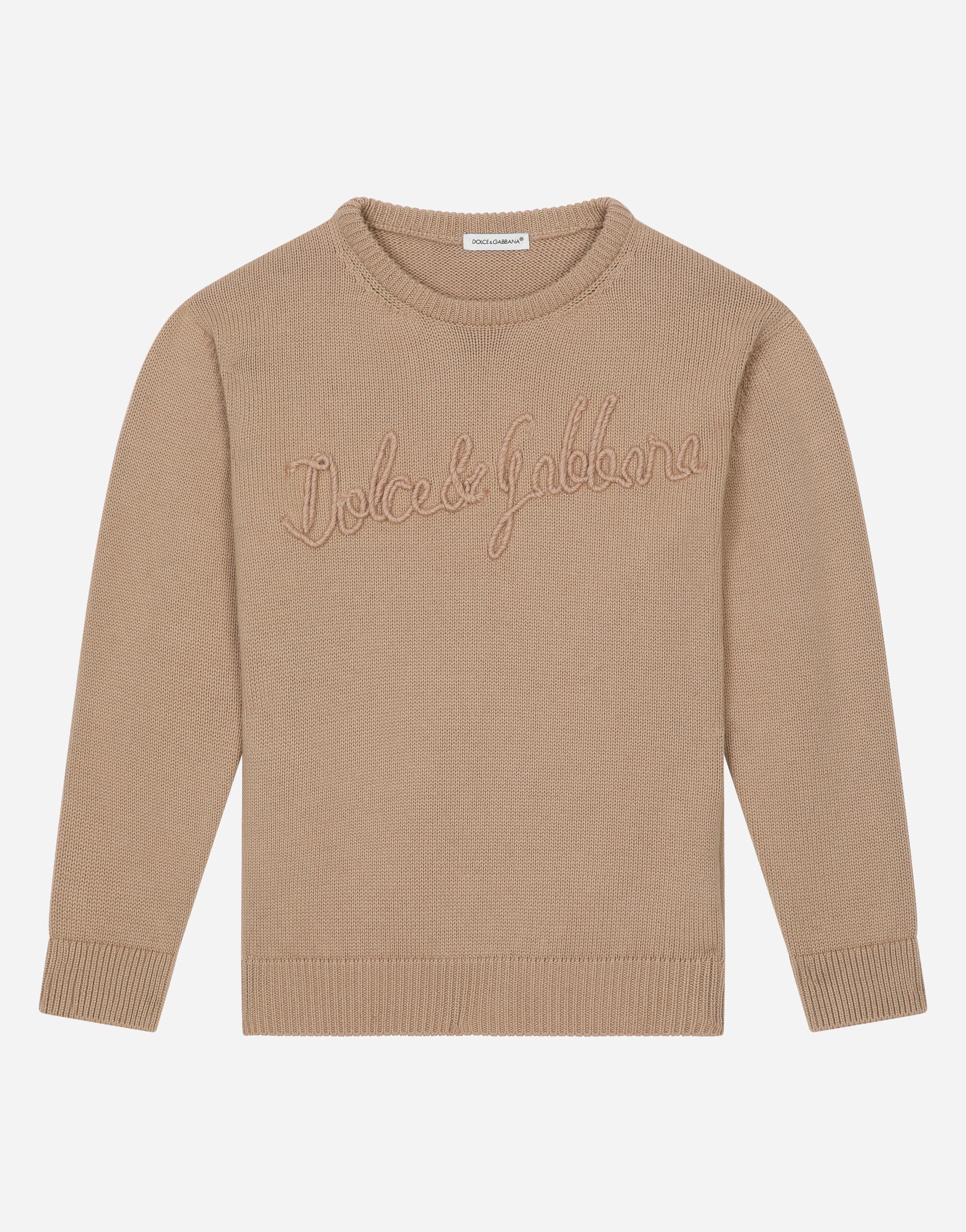 ${brand} Pullover in cotone con logo Dolce&Gabbana ${colorDescription} ${masterID}