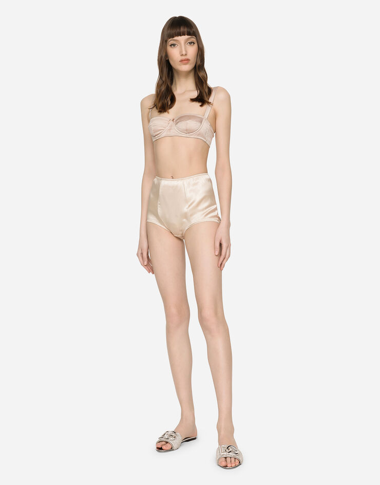 Dolce & Gabbana Culotte in raso Pale Pink O2A18TFUAD8