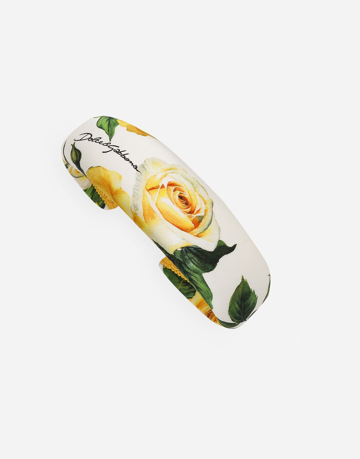 Dolce & Gabbana Satin hairband with yellow rose print 印花 LB3L54G7K4O