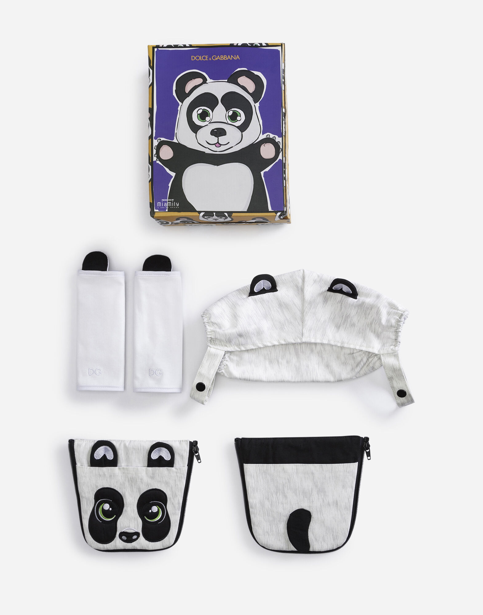 Dolce & Gabbana Funda para mochila portabebés de panda Azul Claro LNJAD8G7L5F