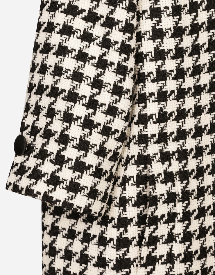 Dolce & Gabbana Single-breasted macro-houndstooth wool coat Multicolor F0F1OTFQ3F0